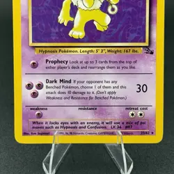 Pokemon Hypno Fossil Set Card Rare Non-Holo Unlimited 23/62 Very Good Condition - Image 3