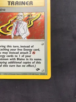 Pokemon Cards: Gym Challenge Rare Holo: Blaine 17/132 - Image 5