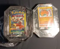 Reserved Opened Tin Pokemon Dragonite Dragons w/ 10 Mini 3-Card Booster Packs - Image 1