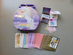 Bella Sara Lot of Approx. 100 LP Cards, Stickers, Inserts, and a New, Empty Tin - Image 1