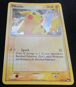 Pikachu 13/17 POP Series 4 Holo Vintage Pokemon Card - LP - Image 3