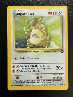 KANGASKHAN Pokemon Card WOTC Unlimited Jungle Holo Rare 5/64 MP (A) - Image 1