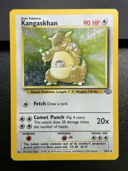 KANGASKHAN Pokemon Card WOTC Unlimited Jungle Holo Rare 5/64 MP (A) - Image 2