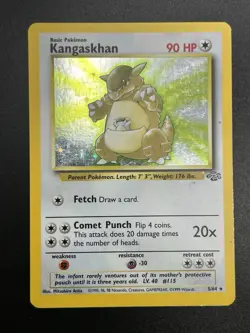 KANGASKHAN Pokemon Card WOTC Unlimited Jungle Holo Rare 5/64 MP (A) - Image 3