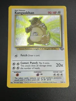 KANGASKHAN Pokemon Card WOTC Unlimited Jungle Holo Rare 5/64 MP (A) - Image 4