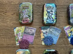 Pokemon Prismatic Evolutions | Cosmo Promo Cards & EMPTY Mini Tins Costco (8) - Image 2