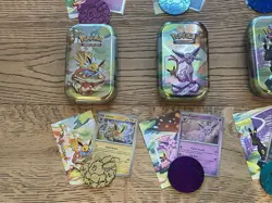 Pokemon Prismatic Evolutions | Cosmo Promo Cards & EMPTY Mini Tins Costco (8) - Image 4