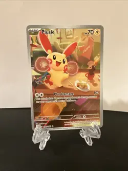 Pokemon TCG Plusle Illustration Rare Card 193/182 Sv04: Paradox Rift - Image 1
