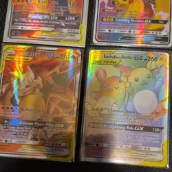Pokemon GX Tag Team Holo Card Lot - Charizard, Pikachu, Raichu (6) - Image 2