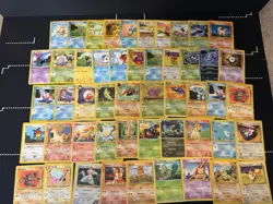 Pokemon Lot of 50 Cards Vintage Heavy Played WOTC Kabuto Fossil Base Jungle Neo - Image 1