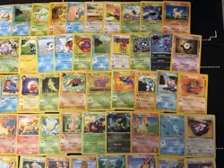 Pokemon Lot of 50 Cards Vintage Heavy Played WOTC Kabuto Fossil Base Jungle Neo - Image 3