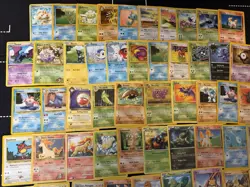 Pokemon Lot of 50 Cards Vintage Heavy Played WOTC Kabuto Fossil Base Jungle Neo - Image 4