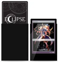 60 Ultra Pro Gloss Eclipse Small Jet Black Card Sleeves Deck Protector Japanese - Image 3