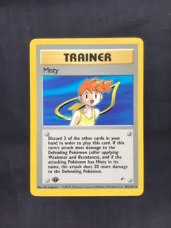 Pokemon Cards: Gym Heroes 1st Edition Rare: Misty 102/132 - Image 1