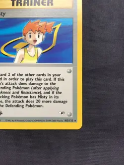 Pokemon Cards: Gym Heroes 1st Edition Rare: Misty 102/132 - Image 4
