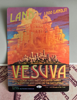 MTG Foil Vesuva Borderless Secret Lair Encyclopedia of Magic NM - Image 1