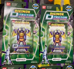 🔥2X Bundle/Lot Digimon D-Tector Card Game Series 2 NEW and SEALED 2002 Rare - Image 1