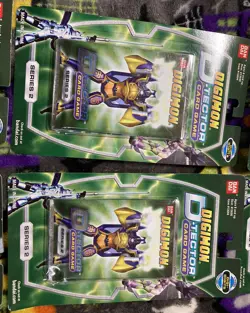 🔥2X Bundle/Lot Digimon D-Tector Card Game Series 2 NEW and SEALED 2002 Rare - Image 3