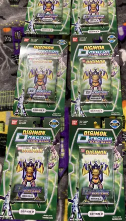 🔥2X Bundle/Lot Digimon D-Tector Card Game Series 2 NEW and SEALED 2002 Rare - Image 5