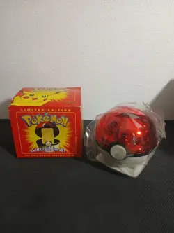 1999 Pokemon Pikachu 23k Gold Plated Trading Card & Pokeball Burger King Sealed - Image 1