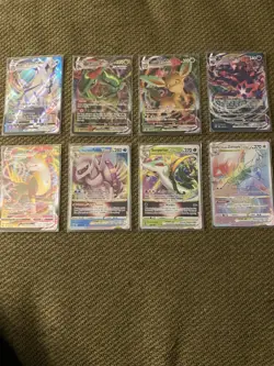 Pokemon TCG VMAX, VSTAR Full Art Holo Lot - Rayquaza, Leafeon, Palkia - 8 Cards - Image 1