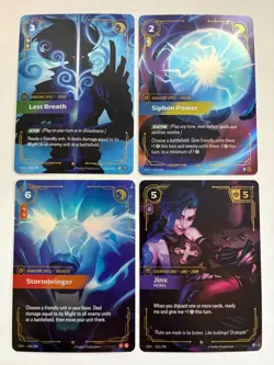 RIFTBOUND ORIGINS JINX REBEL/STORMBRINGER/LAST BREATH/SIPHON POWER CARDS - Image 1