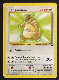 Kangaskhan 21/64 Non Holo Jungle Pokemon Card - Image 1