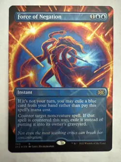 MTG: Force of Negation Borderless FOIL Card Double Masters 2022 - NM - Image 2