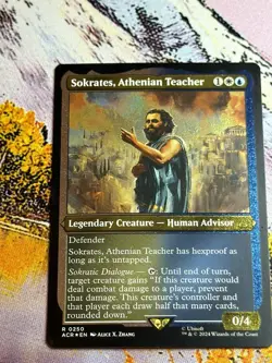 Sokrates, Athenian Teacher - Foil Etched Assassin's Creed MTG - Image 3