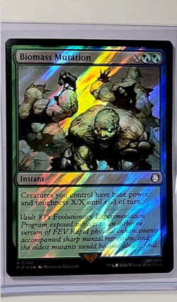 2024 MTG Magic The Gathering PIP Fallout Surge Foil #740 Biomass Mutation - Image 1