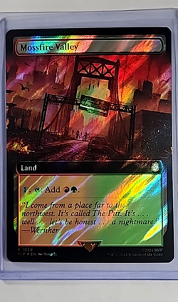 2024 MTG Magic The Gathering Fallout Borderless Surge Foil #1029 Mossfire Valley - Image 1