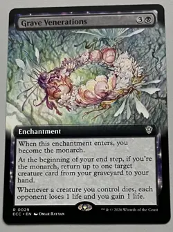 MTG Lorwyn Eclipsed Commander Grave Venerations Enchantment RARE REGULAR #0029 - Image 1