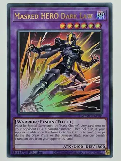 YuGiOh - MZMU-EN070 Masked HERO Dark Law - Ultra Rare - Image 1