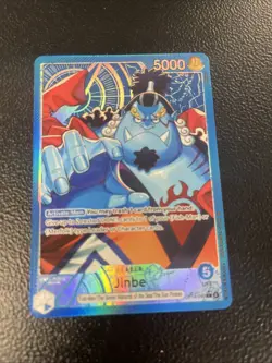 Jinbe OP14-040 Leader Alternate Art Azure Sea's Seven One Piece Card English NM - Image 1
