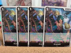 4x Aramaki OP11-082 English R A Fist of Divine Speed One Piece NM - Image 1