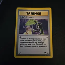 Pokemon TCG Trainer Card Erika's Kindness 103/132 Gym Challenge Rare Regular - Image 1