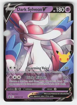 Dark Sylveon V SWSH134 SWSH: Sword & Shield Promo Cards Holofoil NM - Image 1