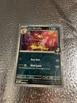 Pokemon TCG Destined Rivals Marnie's Scrafty Reverse Holo Card 133/182 NM/LP - Image 1
