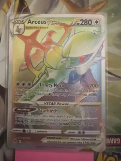 Arceus VSTAR Rainbow Brilliant Stars 176/172 Pokemon Card NM/M - Image 1