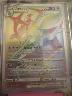 Arceus VSTAR Rainbow Brilliant Stars 176/172 Pokemon Card NM/M - Image 2