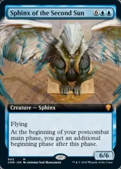 MTG English Sphinx of the Second Sun (Extended Art) NM Foil Commander Legends - Image 1