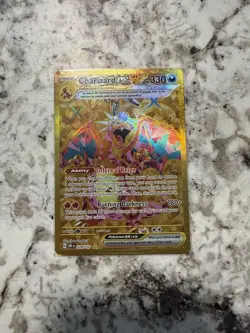 Pokemon TCG Charizard EX Obsidian Flames Holo Hyper Rare Card 228/197 NM GOLD - Image 1