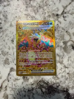 Pokemon TCG Charizard EX Obsidian Flames Holo Hyper Rare Card 228/197 NM GOLD - Image 3