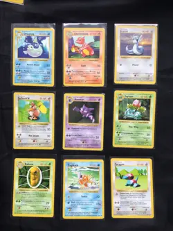 Pokemon Cards: Shadowless Base Set 53 Card Non-Holo Lot - Image 1