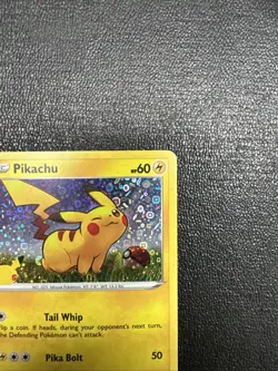 Pikachu SWSH039 Holo Pokemon Card 2020 25th Anniversary General Mills Promo LP - Image 5