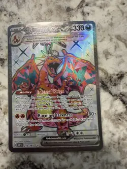 Pokemon TCG Charizard EX Obsidian Flames Ultra Rare Full Art Holo Card 215/197 - Image 1