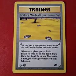Rocket's Minefield Gym 119/132 Gym Challenge Regular First Edition Pokemon Card - Image 1