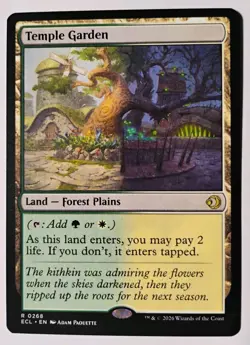 Temple Garden MTG, Lorwyn Eclipsed, Rare, Regular, NM - Image 1
