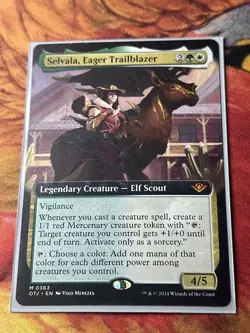 Mint/Near-Mint, English - 1 x MTG Selvala, Eager Trailblazer - Extended Art Outl - Image 1