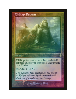 1x Clifftop Retreat, Retro Frame Foil, Magic the Gathering MTG NM - Image 1